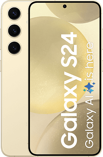 Samsung Galaxy S24 5G eSIM 128GB, Amber Yellow - KPN Unlimited300 en 150 min/sms 2 jaar