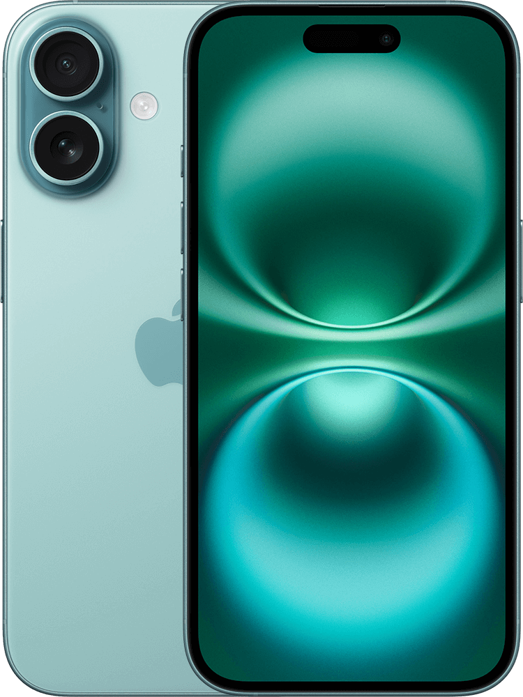 Apple iPhone 16 5G 128GB, Teal - KPN Unlimited300 en 150 min/sms 1 jaar
