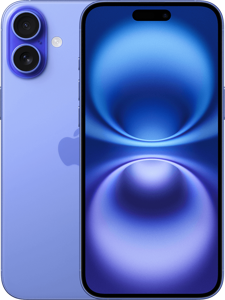 Apple iPhone 16 Plus 5G 128GB, Ultramarine - KPN 12 GB en 150 min/sms 1 jaar