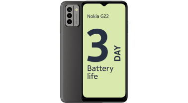 De voor- en achterkant van de Nokia G22