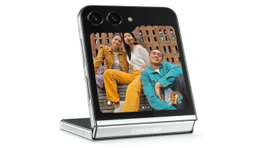 De Samsung Galaxy Z Flip5 in de 90-gradenstand