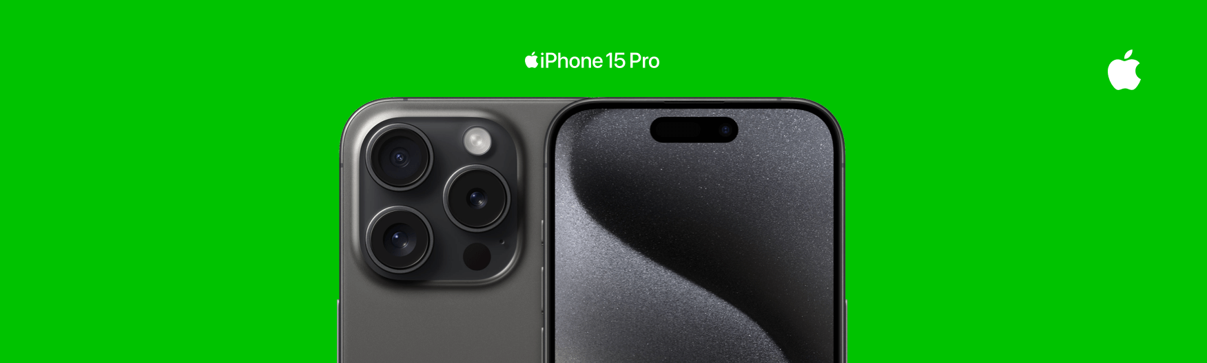 De voor- en achterkant van de iPhone 15 Pro