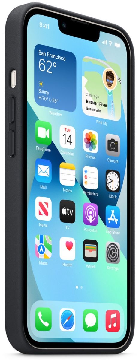 Apple iPhone 13 Leather Case met MagSafe Midnightight
