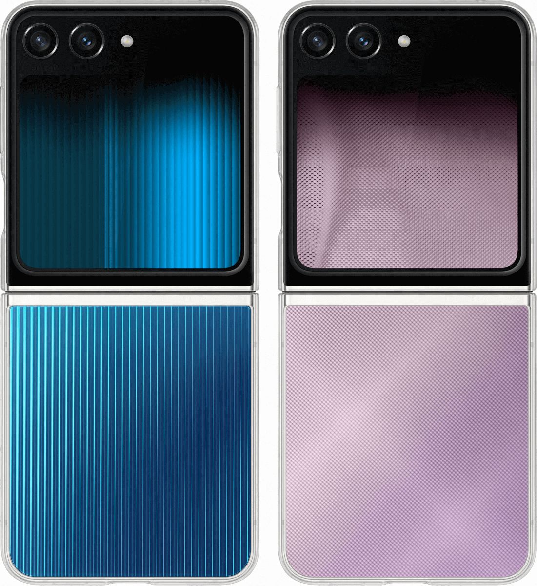 Samsung Galaxy Z Flip5 FlipSuit Case in roze en blauw