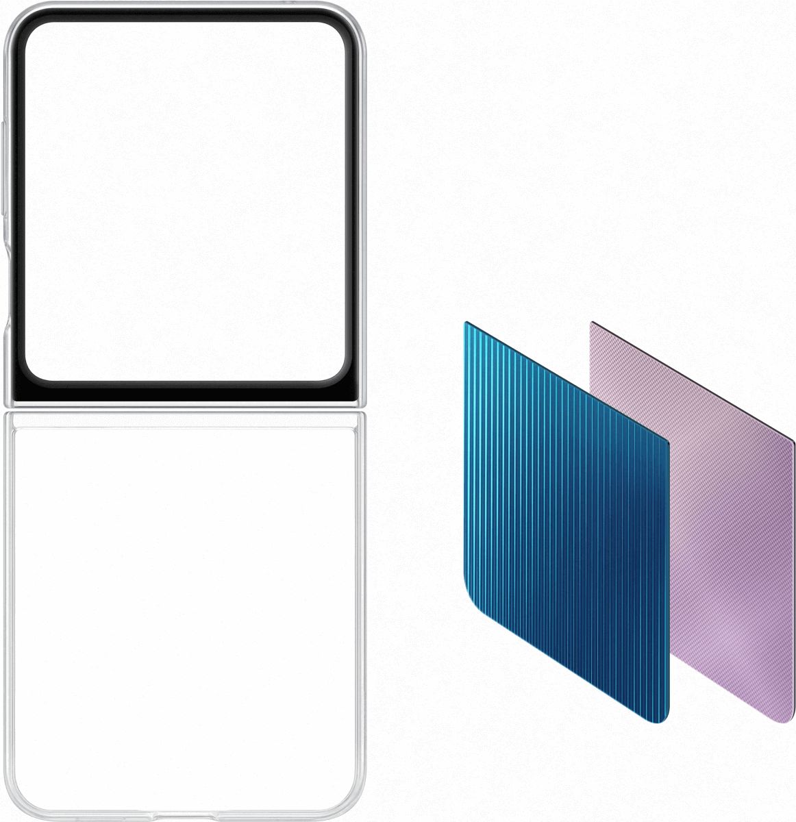 Samsung Galaxy Z Flip5 FlipSuit Case met de twee losse slimme kaarten