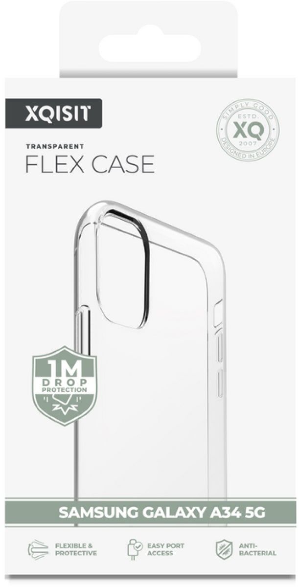XQISIT Samsung Galaxy A34 Flex Case Transparant