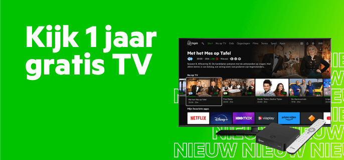 Eerste 12 maanden KPN TV gratis