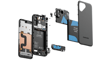 De verschillende onderdelen van de Fairphone 5