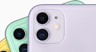Een close-up van de iPhone 11 camera