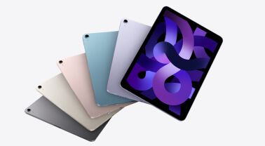 De Apple iPad Air 10,9-inch 5th gen (2022) in de verschillende kleuren
