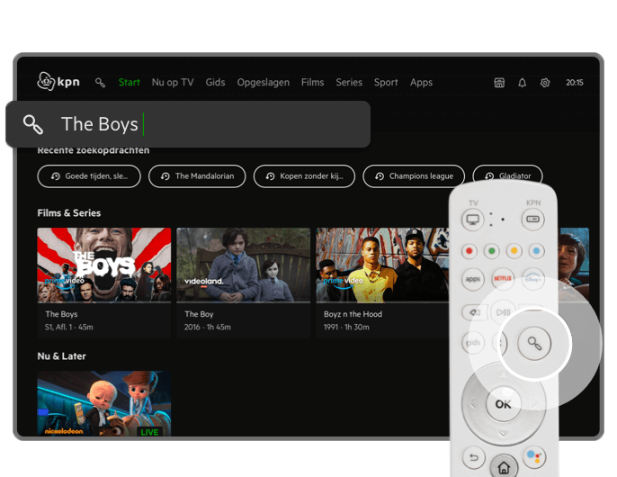 KPN TV+ met afstandsbediening
