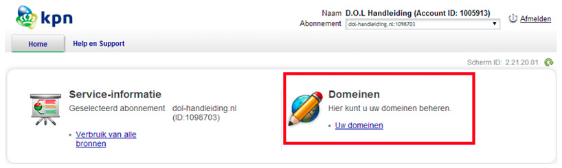 Domeinnaam doorverwijzen