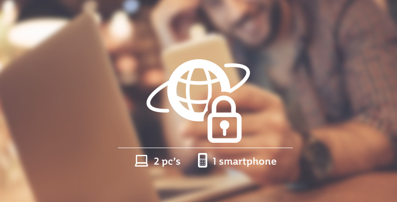 Optimaal beschermd en veilig ondernemen met het Internet Veiligheidspakket voor 2 pc's en 1 smartphone