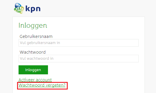 Vraag een nieuw wachtwoord aan wanneer u deze vergeten bent Vraag een nieuw wachtwoord aan wanneer u deze vergeten bent