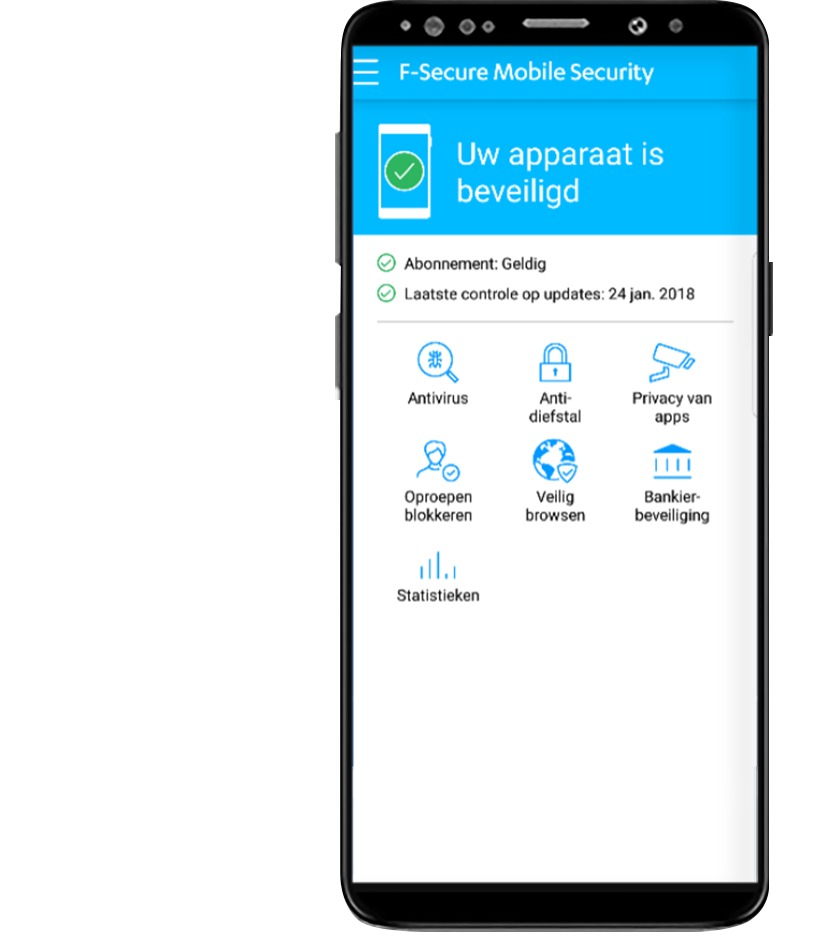Installatie internetveiligheidspakket mobiel