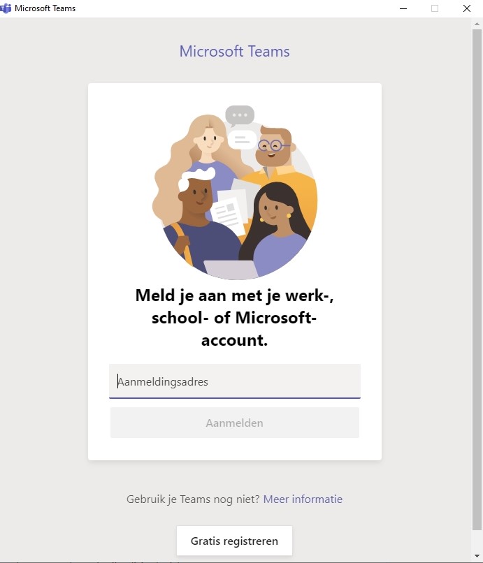 aanmelden microsoft teams