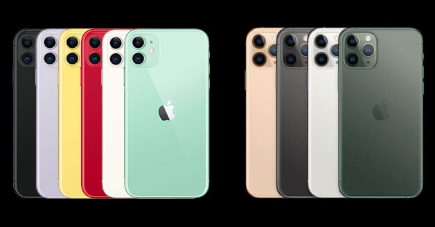 iPhone 11 vs iPhone 11 Pro: kleuren.