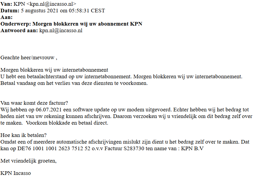 Hoe herken ik valse emails (phishing)? KPN