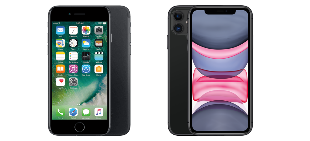 cabine Vol Invloed iPhone 7 vs iPhone 11