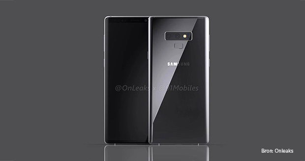 De nieuwe Note9 heeft wederom een strak randloos design. De nieuwe Note9 heeft wederom een strak randloos design.