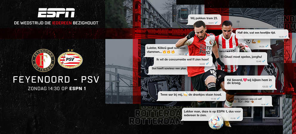 Feyenoord – PSV: gratis te zien op ESPN 1  